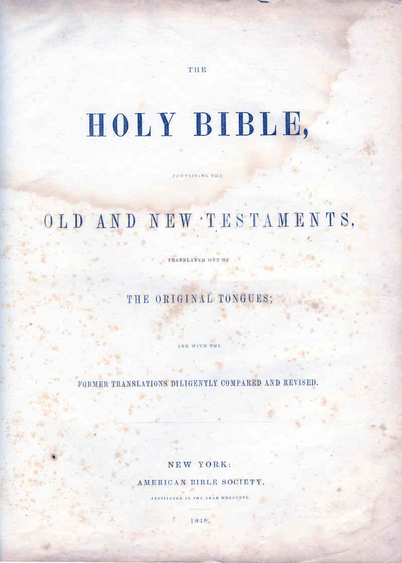 image of Herrick Bible title page