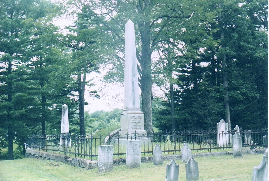 photo of James M. Cook monument in Ballston Spa Village Cemetery