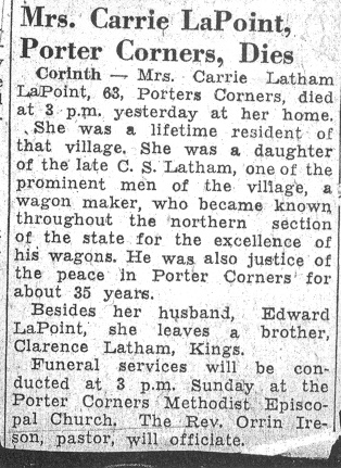 image of Latham obituary clipping