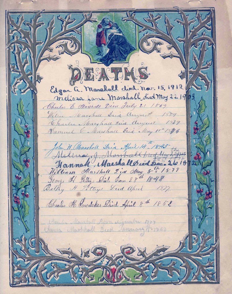 image of Marshall Bible, Deaths page