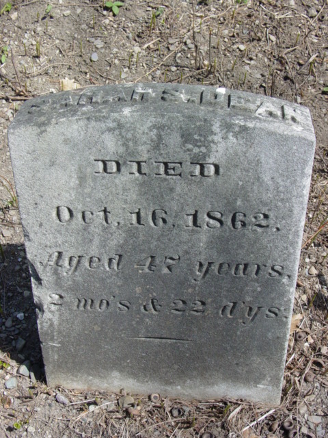 photo of Sarah Dean stone, Quaker Church Cemetery