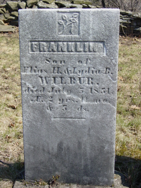 photo of Franklin Wilbur stone, Quaker Church Cemetery