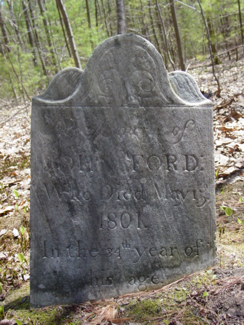 photo of John Ford gravestone in Montgomery Cemetery